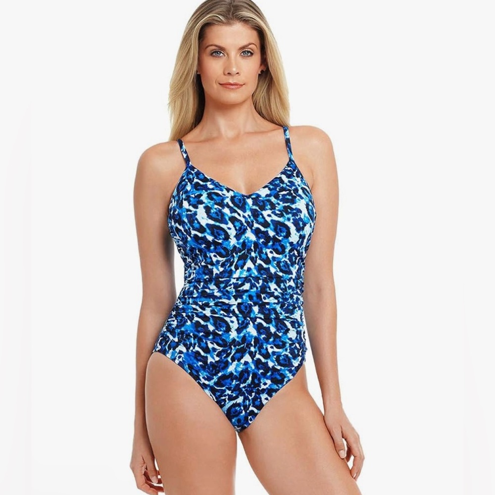 NWT Magicsuit Open Back Blue One Piece swimsuit